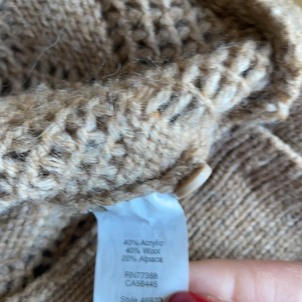 J. Crew camel colored open weave sweater sz S